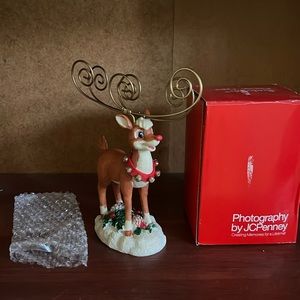 Vintage Rudolph Reindeer Photo Holder